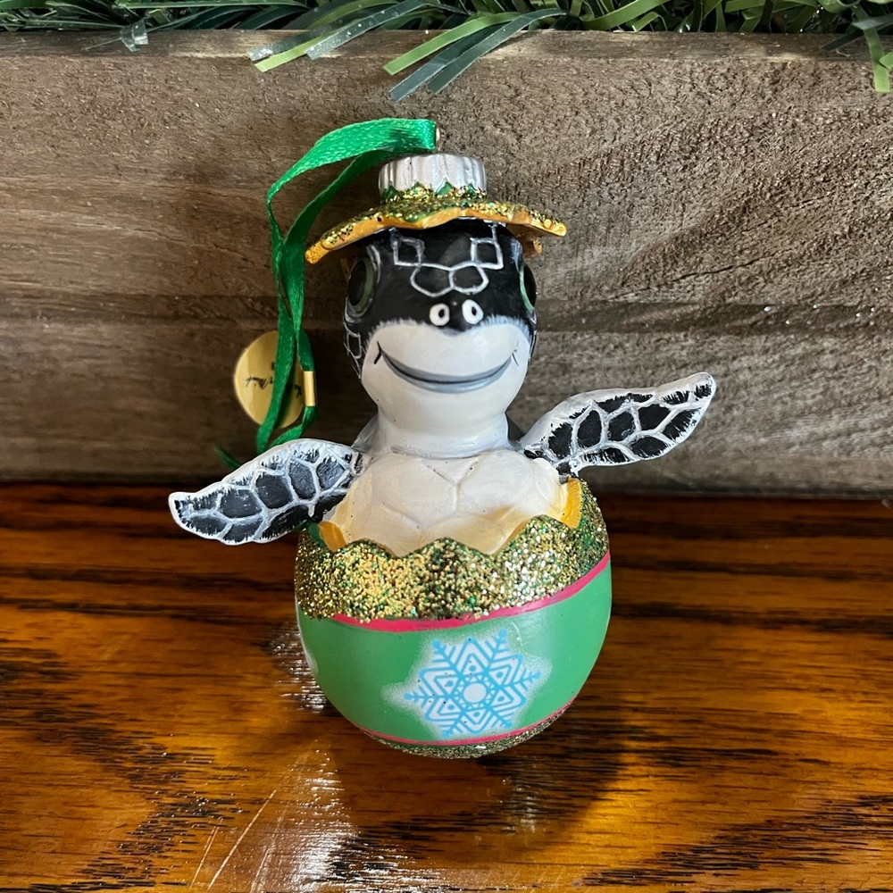 Danbury Mint The Baby Animal Ornaments Sea Turtle Christmas Ornament Holiday